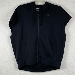 The North Face Women's Black Sleeveless Full Zip Hoodie Vest Large NF0A7ULJ